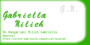 gabriella milich business card